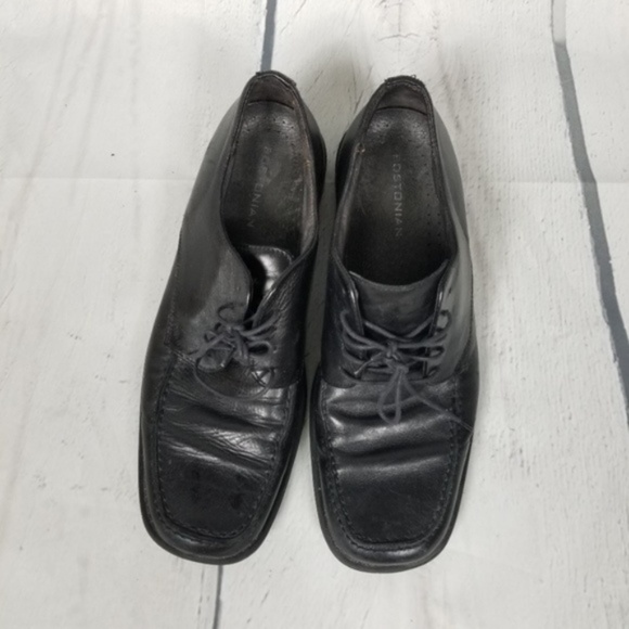 BOSTONIAN black lace up oxford dress shoes mens 10 - Picture 2 of 8
